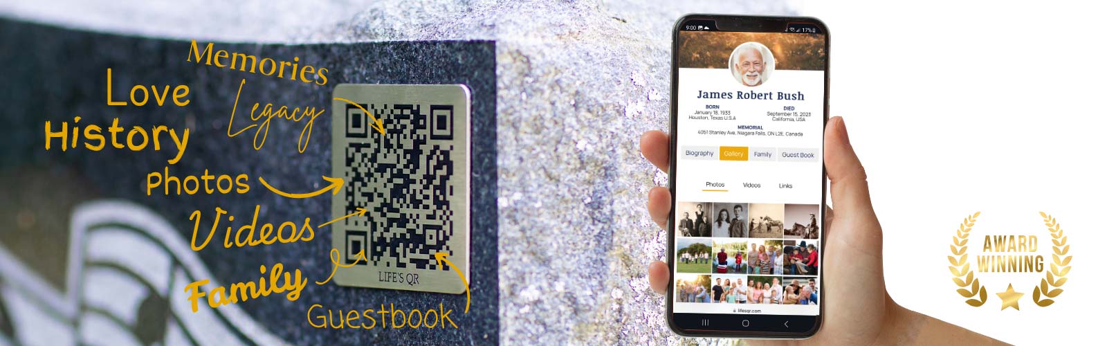 Life's QR product banner