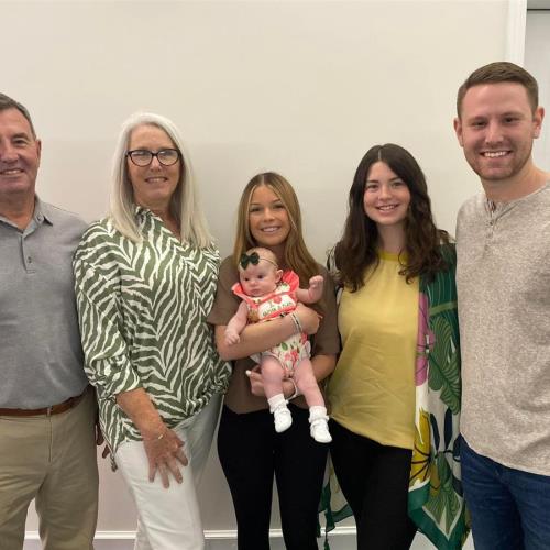 Poppa, Mimi, Chaney, Sadie, Keeley, and Caleb