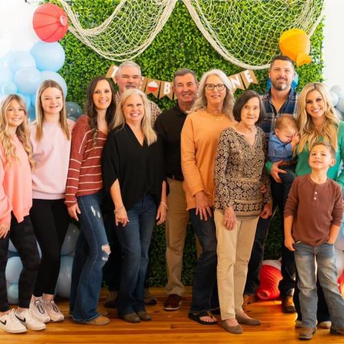 Chaney, Farrah, Carley, Aunt Beth, Uncle Daryl, Gary, Becky, Maw Maw Bunton, Joey, Rachel, Blaise, and Parker