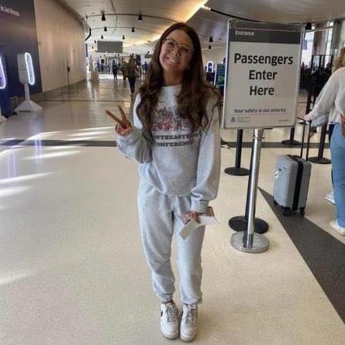 Chaney on her first solo flight to Colorado