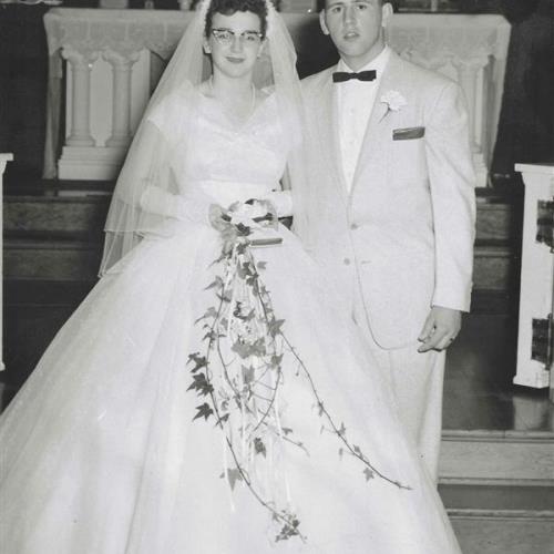 Marsha Roney (Mackovich) and Jim Roney - Wedding Day - June 16, 1956