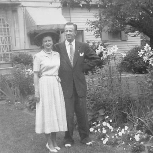 Betty and Paul Buchanan Jr. at 5001 N. Meridian cottage c1950