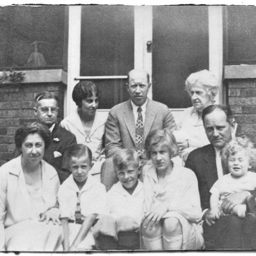Paul and Ruth Buchanan family on Pennsylvania St. home c1924