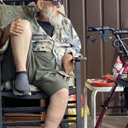 Don on the porch