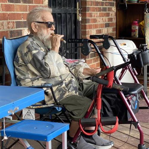 Don on the porch