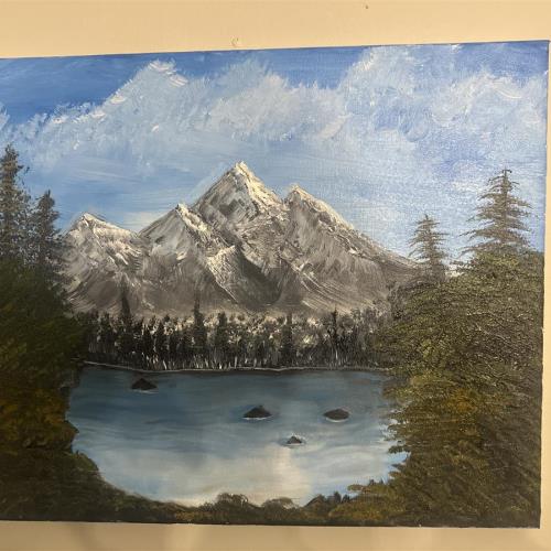 rachel's first attempt at painting! She was so talented in everything she did!