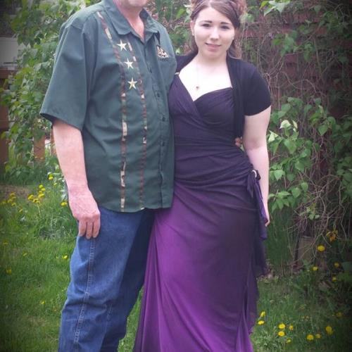 Tori with her dad (Tony) Prom May 2015