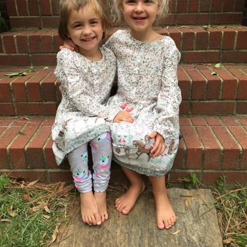 Autumn Jane & Mesa Teresa in matching dresses!