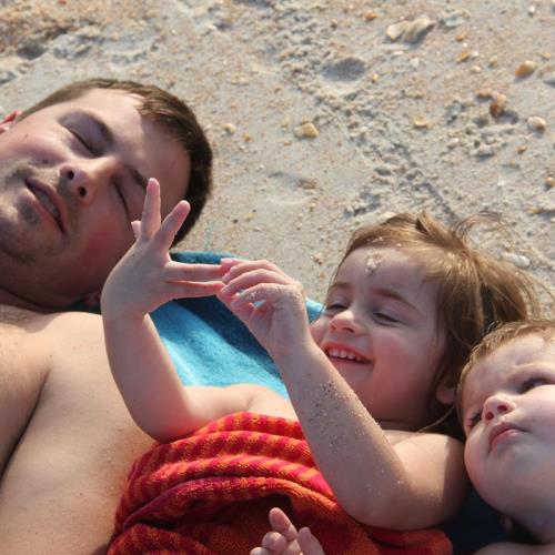 Sand in your face, Cousin Colton & Dad with you!