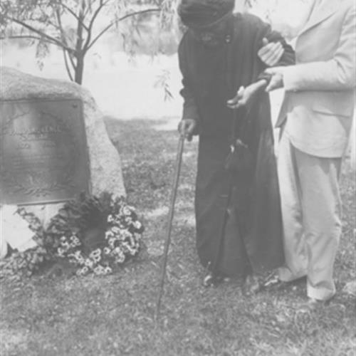 Matilda visiting her son's grave- Early 1930s