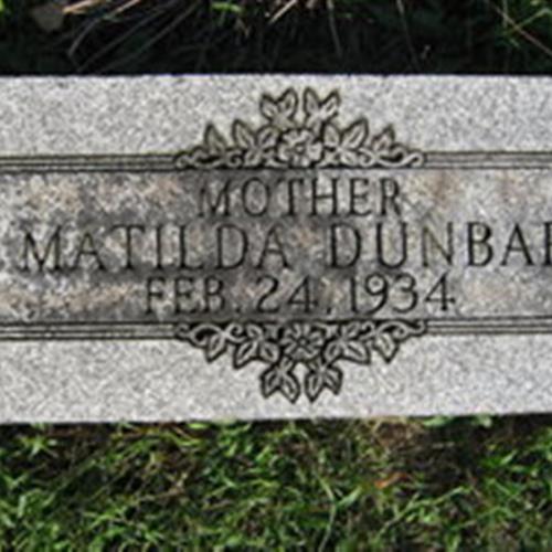 Gravestone of Matilda Dunbar,  mother of Paul