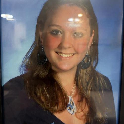 Christine in High School. She was pick to take a semester at NYU and also did a travel abroad program in Europe.