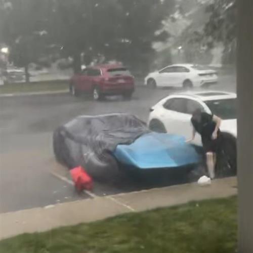 Christine headed out in a storm to rescue my car