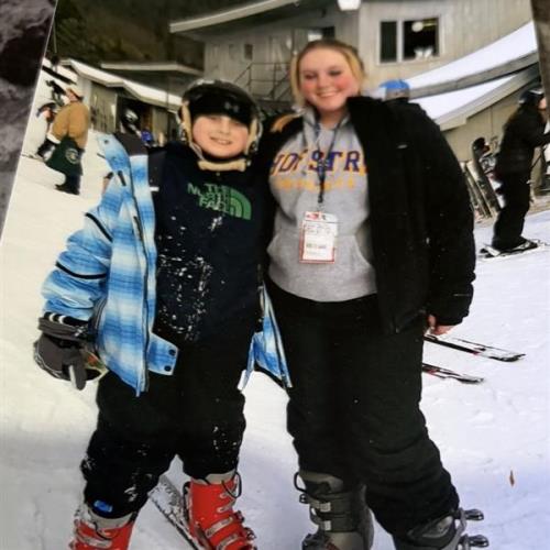 Max and Christine ski trip Vermont
