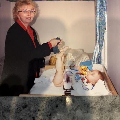 Grandma Ellen and Christine our house in Edison