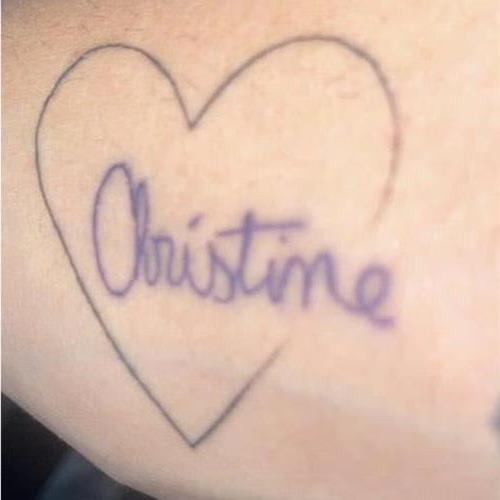 This is Christine's signature in her favorite color