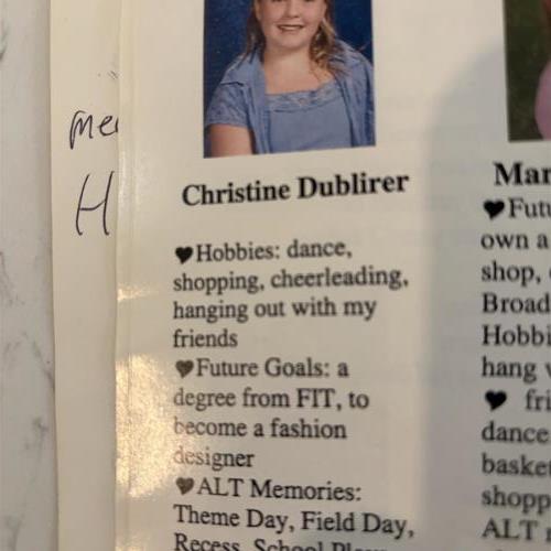Christine ALT yearbook WARREN, New Jersey