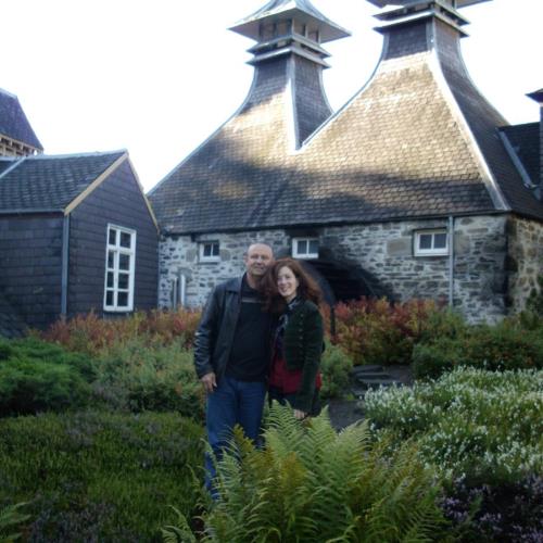 Douglas and Jennifer Nelson at Strathisla Distillery. 2010
