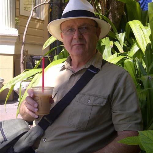 Doug in front of the Cornstalk Hotel, Royal Street, NOLA 2012