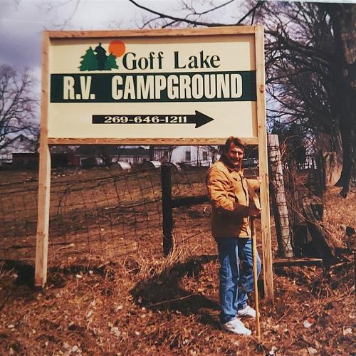 Rick getting the sign up for the campground