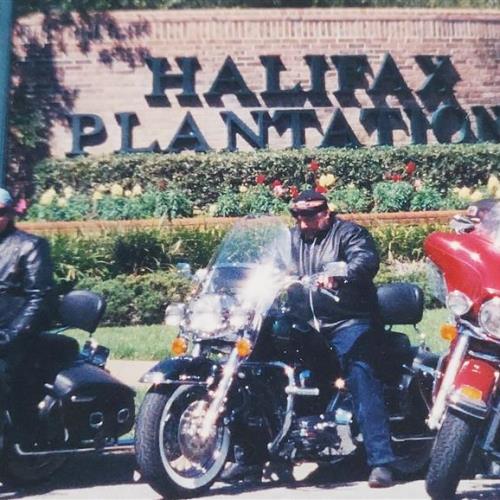 Rick on the far left in Dayton for bike week