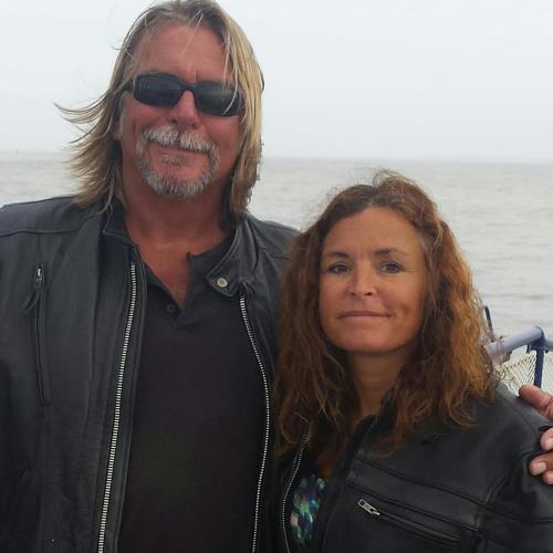 Rick and wife Lori on the ferry in Alabama