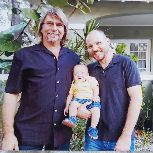 Rick with grandson Gavin and son Brian in Florida