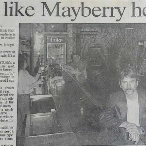 The Marcellus paper writing about Rick's bar