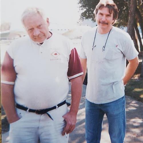 Rick with friend Harry Martin that did the excavation at Goff Lake Campground
