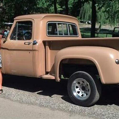 Rick and wife Lori with his 1965 truck at GLC