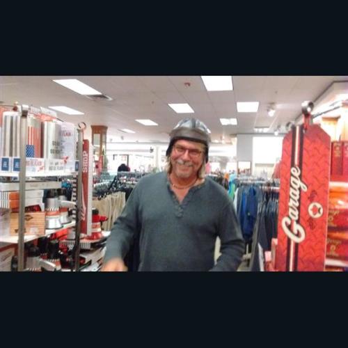Rick having fun while shopping