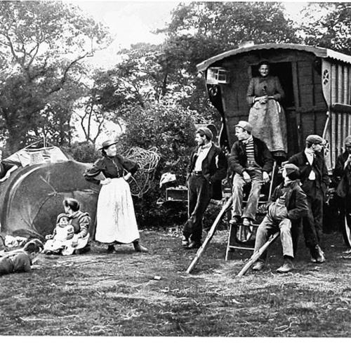 Roma Encampment in Essex, England