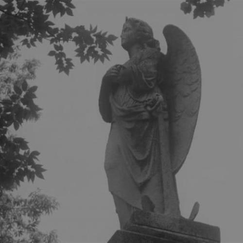 Close up of Angel that is on Top of the Stanley monument