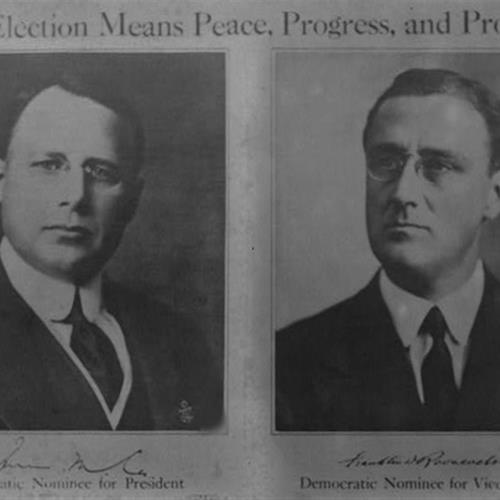 Cox and Roosevelt Poster 1920