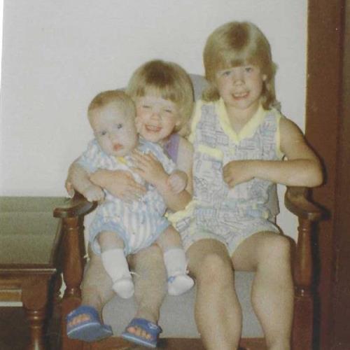 Amy, Jess and Tyler (3 months old), Seymour, WI, June 1989