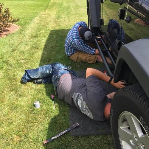 Tyler’s jeep adding running boards
