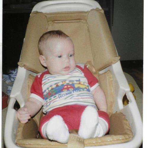Tyler 2-1/2 months old, May 1989, Seymour, WI