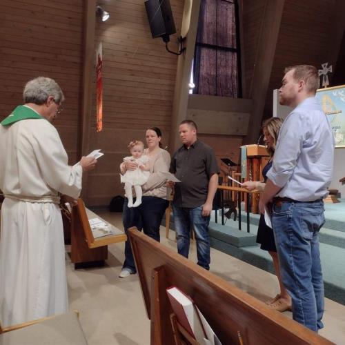 Charlottes Baptism Tyler was godparent 2022