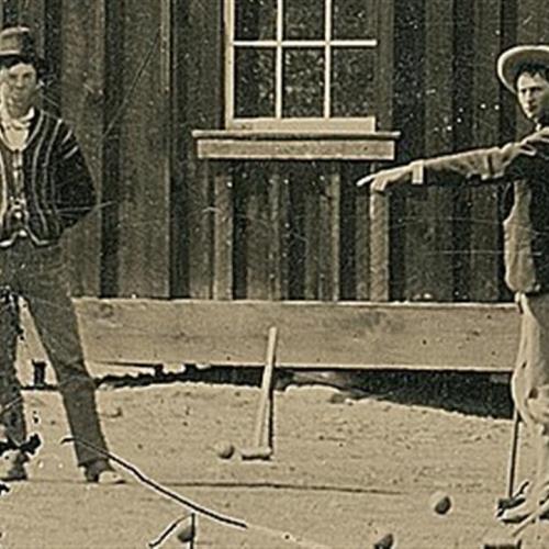 Billy the Kid plays croquet (detail), 1878.