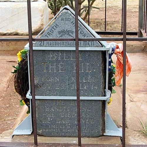 A visitor to the Kid's grave today will usually find it festooned with tributes of coins and pebbles, and occasional cigarettes, whiskey bottles, large caliber bullets, and shotgun shells, often deftly placed through the bars of the cage. 