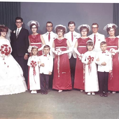 L to R - Marilyn Koshman, Wayne Koshman, Sylvia Paley, Harry Paley, Liz Andrusiak, Mirle Andrusiak, Danyluk, Ken Monych, Audrey Monych, Orest Kanban  - front L to R Tina Koshman, Barry Paley, Sandy Dalshaug, Darcy Koshman