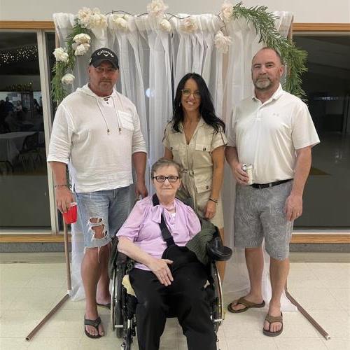 Trevor, Marilyn, Tracy & Terence at her 75th birthday