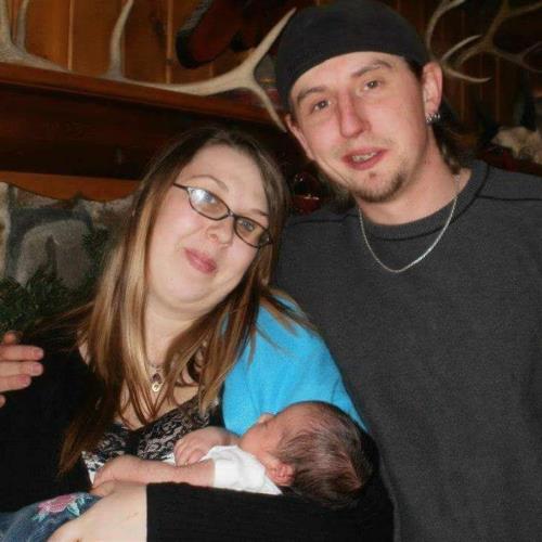 Shelby and Brandon with Marina, her sister Amanda's oldest daughter. Christmas 2012 at Aunt Denise & Uncle Scrooge's house