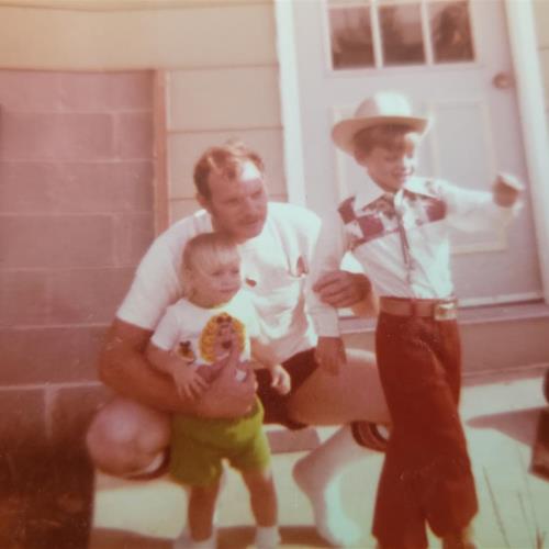 1977- Steve, Jenny and Steve Jr. at Illinois St
