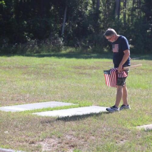 Honoring heros at Lutz Cemetery.