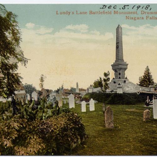Old postcard of Lundy's Lane Monument