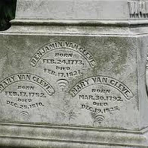 Side of Van Cleve Family Monument