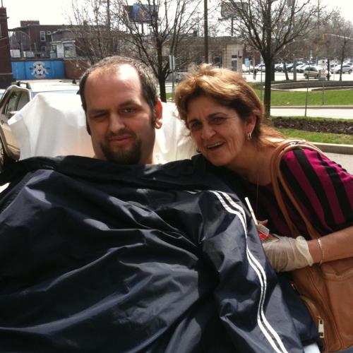 Dave with Mom, Hamilton General almost ready to come home