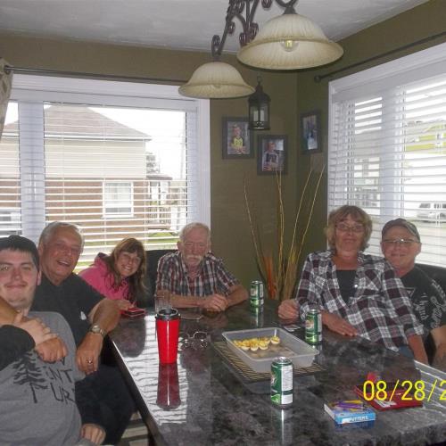 from left, Josh, Pepere, Lise, Jack, Nan & Mike