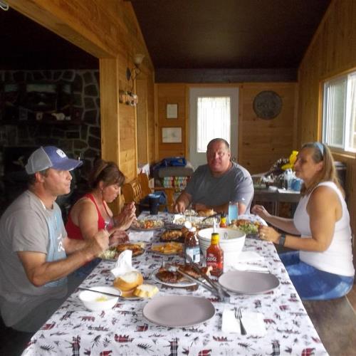 from left, Claude, Lise (Marchant) Mike, Michele & Leo